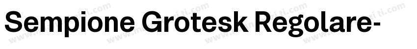 Sempione Grotesk Regolare字体转换